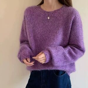 Women's Cozy Purple Sweater